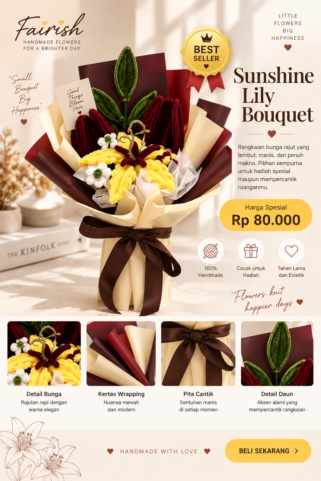 Sunshine Lily Bouquet